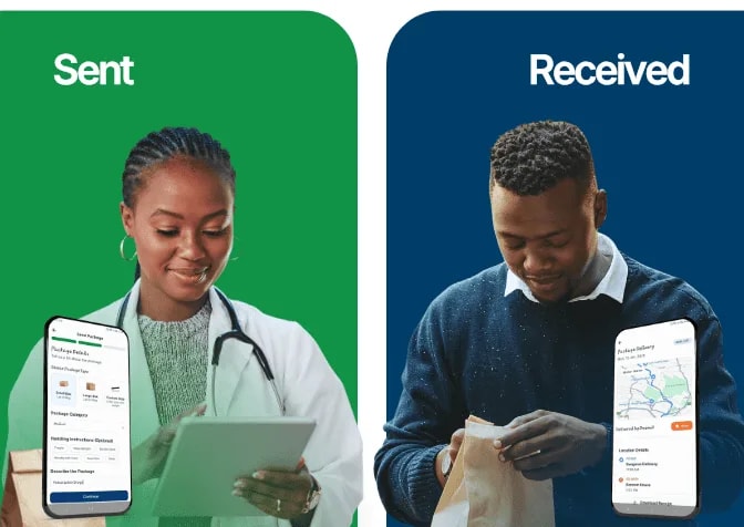 A healthcare worker sends a prescription order on TumaBoda and a patient receives it