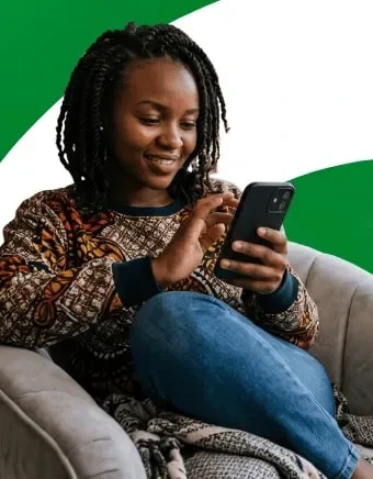 Shopper placing an order on her phone